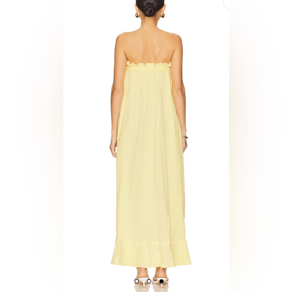 NWT Show Me Your Mumu Size Medium Around The World Maxi Dress Yellow Gauze - Picture 2 of 13